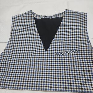 Zara Blue /Black Plaid Crop Top Size XXL